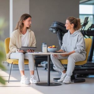 Persönliche Ernährungsberatung zu Stress und Gesundheit im modernen Studio von AURUM Health & Performance in Therwil