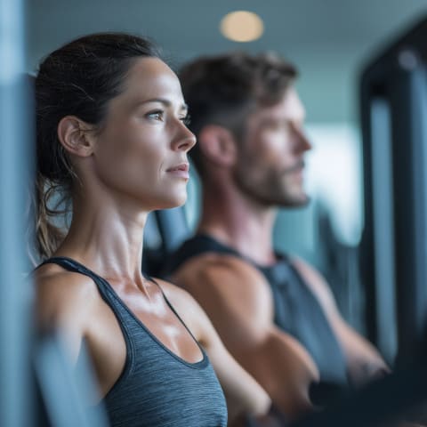 Kontrolliertes, intensives Krafttraining in modernem Gesundheitsstudio bei AURUM Health & Performance Therwil